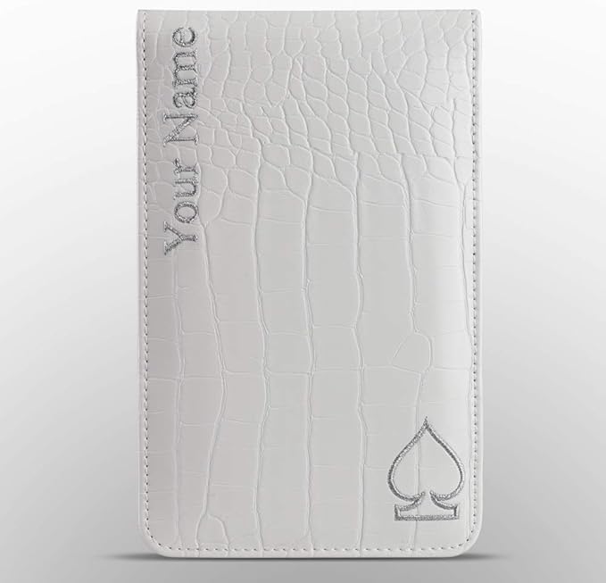 Craftsman Golf Crocodile Pattern Golf Scorecard Holder and Yardage Book Cover Case Protector Also Accept Custom Order with Your Name Stitched Customization Version