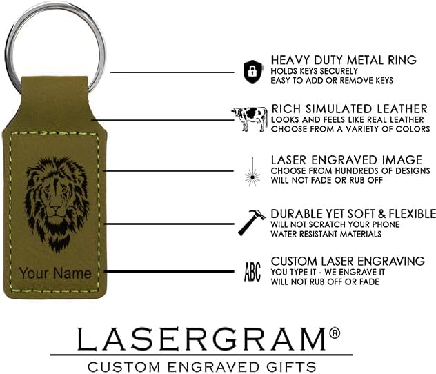 LaserGram Rectangle Keychain, Golfer Golfing, Personalized Engraving Included