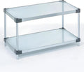 Omega 2-Tier Solid Galvanized Shelves, 24" Deep x 42" Wide x 14" HighHeavy Duty Storage Rack, Shelving Unit, NSF Certified, Ideal for Kitchen Garage Office Restaurant Warehouse 800-lb Weight Capacity