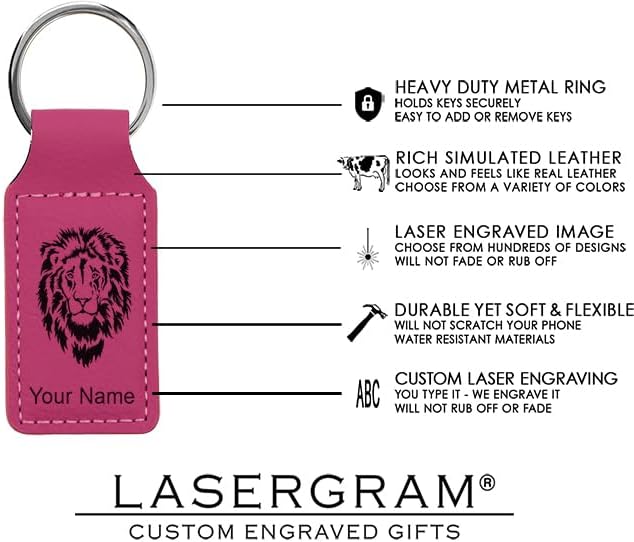 LaserGram Rectangle Keychain, Disc Golf, Personalized Engraving Included
