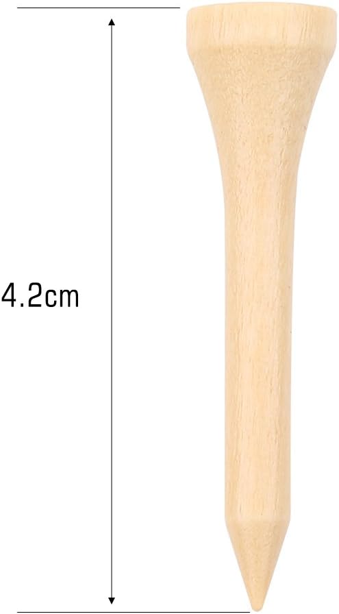 Agatige 100PCS Wood Golf Tees, Wooden Friendly Golftees Strong Stable Golfball Holder Reduce Friction and Side Spin Golf Accessories