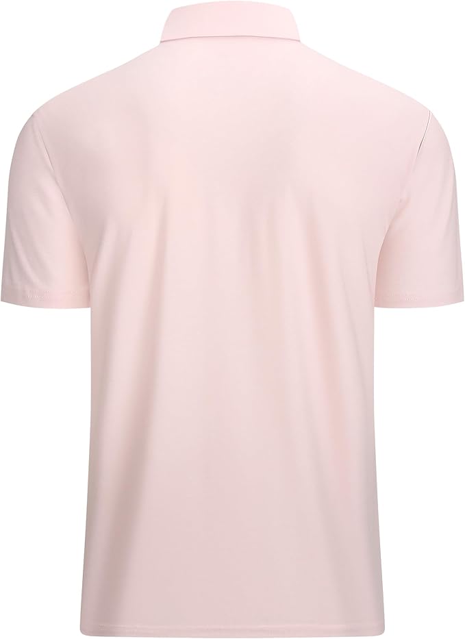 Alex Vando Mens Golf Shirt Moisture Wicking Quick-Dry Short Sleeve Casual Polo Shirts for Men
