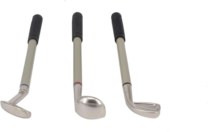 Golf Gift Golf Pens Holder, Golf Bag Holder with 3 Pieces Aluminum Pen Golf Bag Pencil Holder for Men