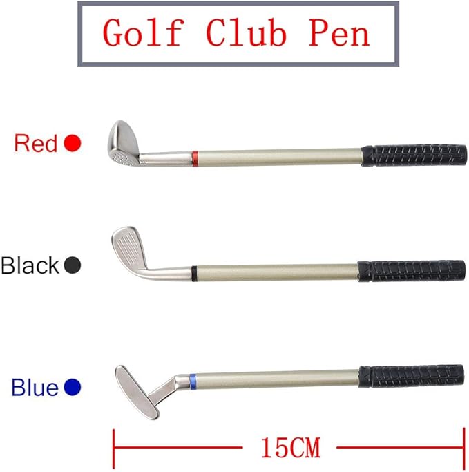 Golf Gift Golf Pens Holder, Golf Bag Holder with 3 Pieces Aluminum Pen Golf Bag Pencil Holder for Men