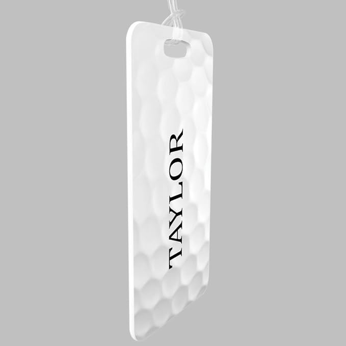 ChalkTalkSPORTS Golf Luggage Tag | Personalized Golf Ball Graphic | Medium