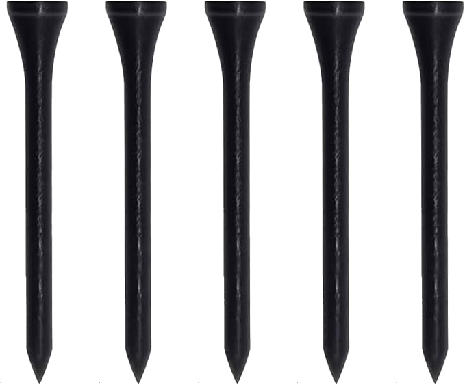 Wooden Golf Tees 3-1/4", 2-3/4", 1-1/2" Available,100 Count (Natural Color, White, Black, Blue, Red, Pink)