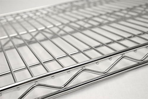Omega Shelving Storage | 2 Tier Starter Shelving Unit 14" Deep x 48" Wide x 36" High - 800 lb Weight Capacity per Shelf, Adjustable Wire Shelving, Tool-Free Assembly |Chrome Shelving