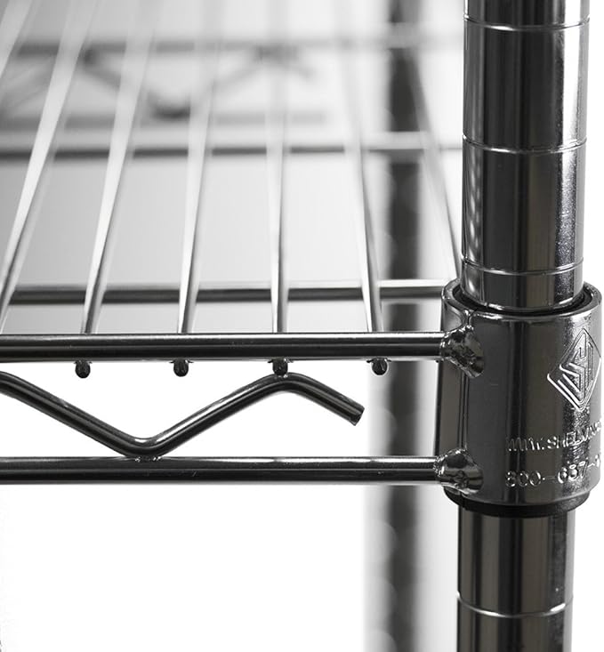 Shelving Inc. 8" d x 24" w Chrome Wire Shelving with 1 Tier Shelf, Weight Capacity 800lbs Per Shelf
