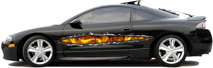 Ripped Metal Graphics Decal Set for Golf Carts, Fits EZGO, Club Car, Yamaha (American Flag)