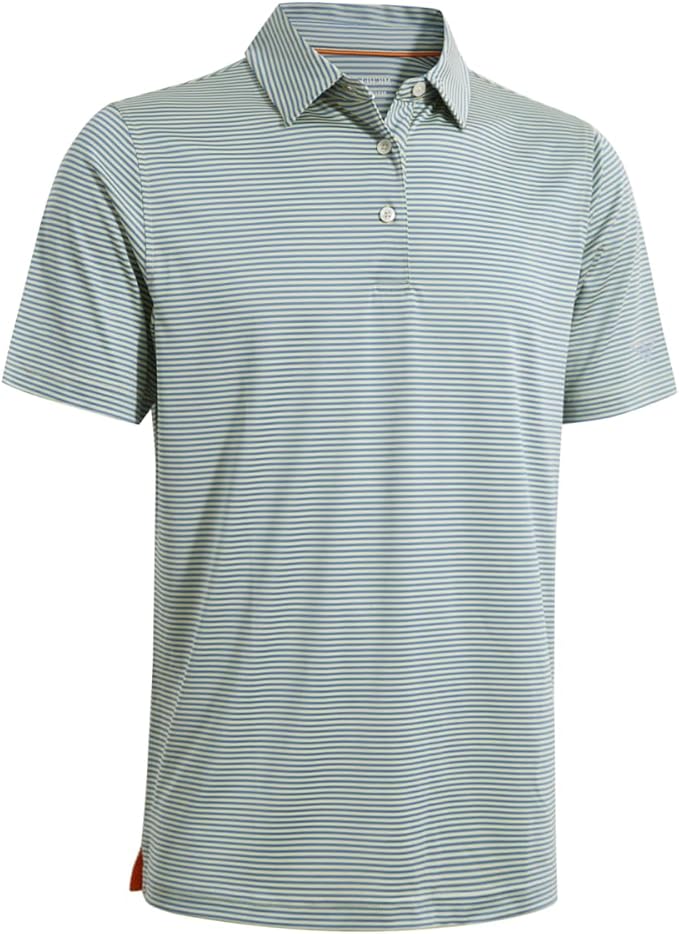 Golf Shirts for Men Dry Fit Short Sleeve Print Performance Moisture Wicking Polo Shirt