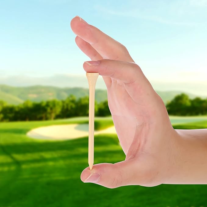 Golf Tees Durable Bamboo Tees 100Pcs 100Pcs 3-1/4" Friendly Biodegradable Material Reduce Friction Side Spin More Stable