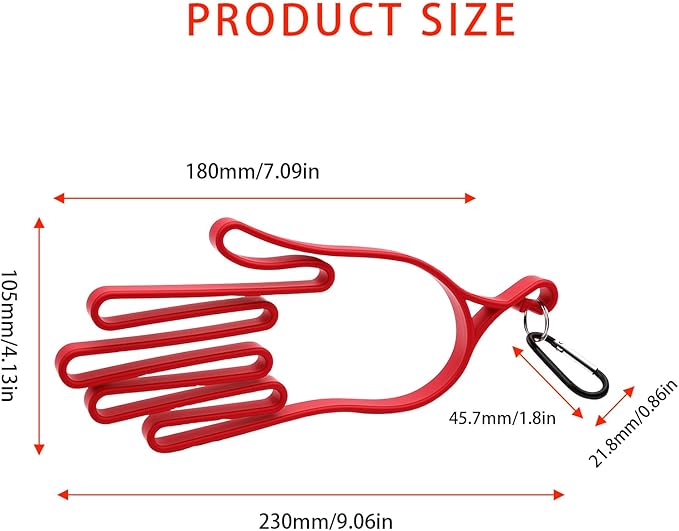 Heran 6 Pcs Golf Gloves Holder with 6 Metal Hanging Hooks, Golf Glove Hanger Keeper Drying Rack Support Tool for Men and Women, Multi-Sport, Ideal for Baseball, Cycling