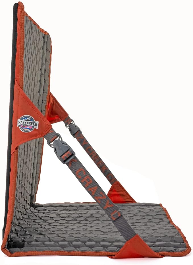 Crazy Creek HEX 2.0 LongBack Chair for Backpacking, Camping and Stadium Use, Extra Width & Back Height for Comfort, 250 LBS Weight Capacity, Adjustable Straps w/Rock Lockster (R) Buckles