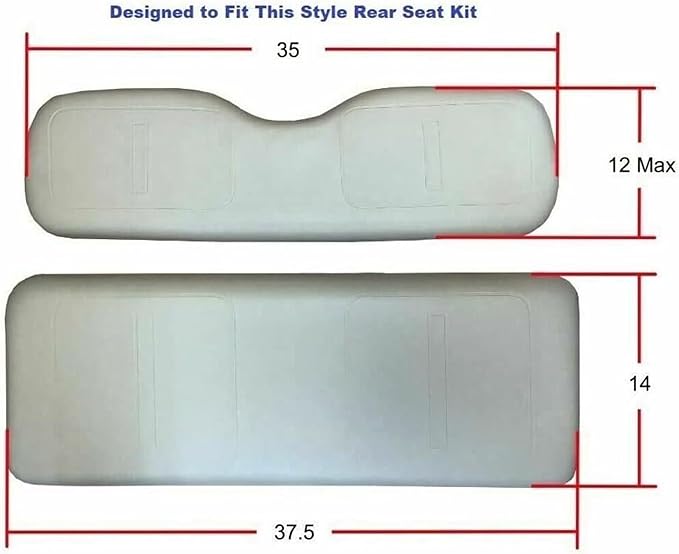 Huskey Parts Company Premium Golf Cart Seat Cover Brown for Club Car Precedent/Tempo, Front Rear 4PC