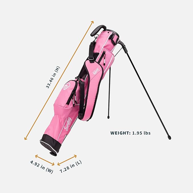 The Original Lightweight Sunday Golf Bag with Stand – Easy to Carry, Durable Pitch & Putt Bag for Driving Range, Par 3 & Executive Courses