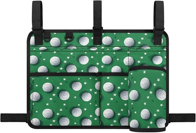 Fashion Golf Cart Rear Seat Organizer Lightweight Storage Bag Accessories for Club Car, Wheelchair and Walker