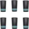 6 Pcs Black Double Blue Silver Gray Golf Club Ring Multi-Ring Golf Iron Ferrules for 0.355" Tapered 0.370" Golf Club Parallel Shaft