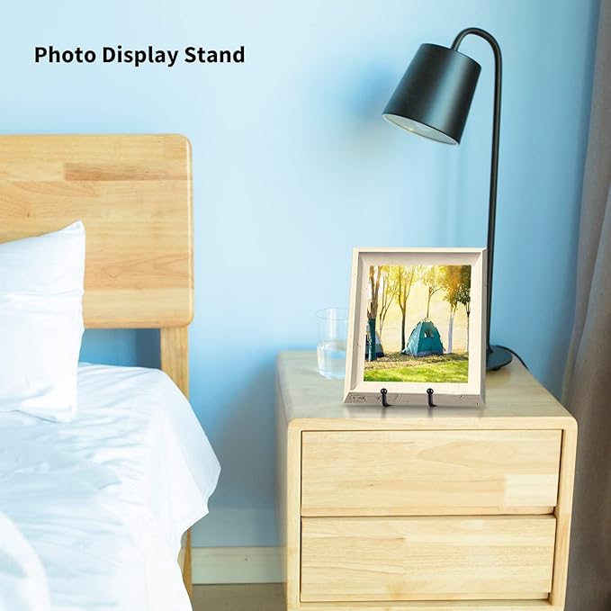 Decolore 6 Inch 5 Pack Black Metal Display Stands Plate Holder Display Stands for Picture, Decorative Plate, Book, Photo Easel, Artistic Work