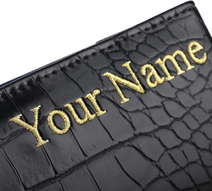 Craftsman Golf Crocodile Pattern Golf Scorecard Holder and Yardage Book Cover Case Protector Also Accept Custom Order with Your Name Stitched Customization Version