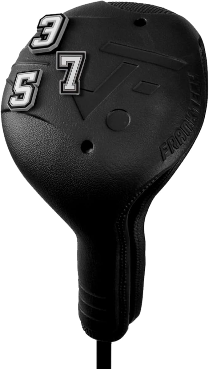 Golf Head Covers, EVA Plastic Golf Club Covers for Driver Fairway Woods Hybrid, Driver Headcover with Pins, Fit All Right-Handed Golf Clubs, Easy On Off, Washable