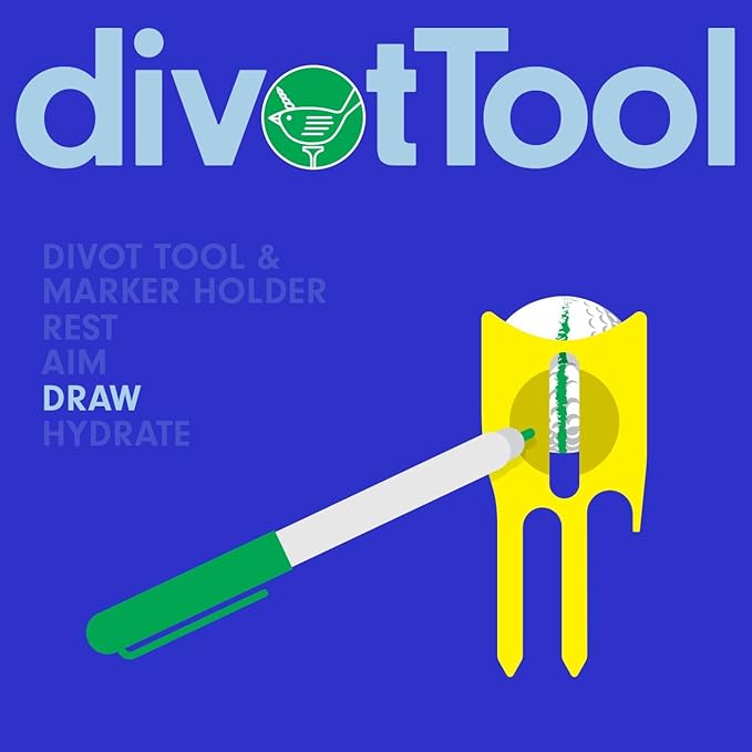 Birdicorn Golf Divot Repair Tool & Golf Ball Marker 6-in-1 Golf Divot Tool
