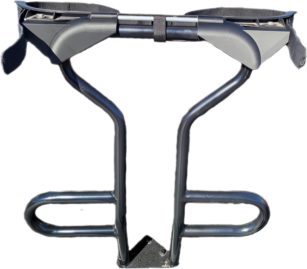 Golf Bag Holder fits on Golf Cart Rear Seat Grab Bar, for ICON OEM Round Tube Style Grab Bars, No Drilling Required