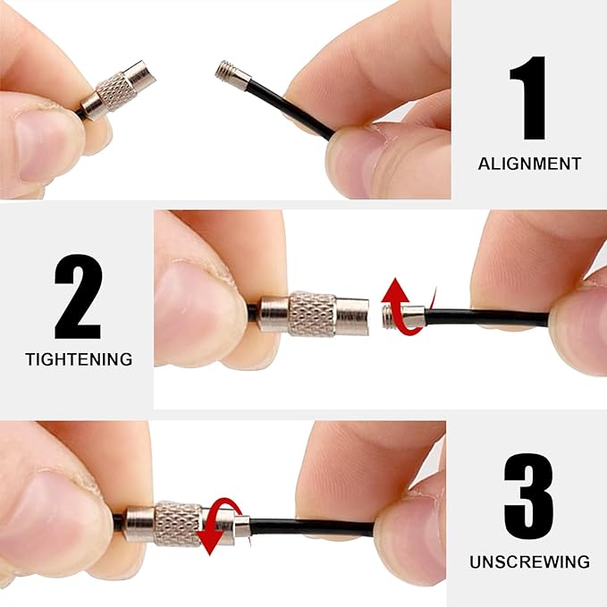 20pcs Stainless Steel Wire Keychains Aircraft Cable Cable Key Ring for Hanging ID Tags or Luggage Tags,6.3 inch 2mm Black