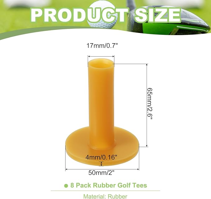 PATIKIL Rubber Golf Tee, Golf Practice Tees Training Driving Range Tee Stable Golf Ball Holder for Outdoor Indoor Hitting Mat