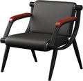 wonline Waiting Room Chairs, Office Furniture Reception Chairs with Arms, Leather Chairs is Suitable for Clinic,Airport,Hospital,Barber,Salon,Bank-Black