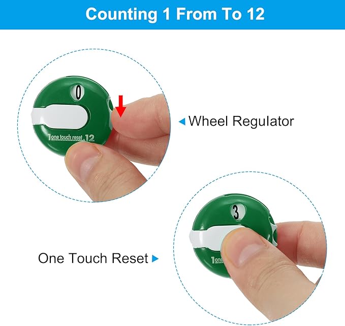 PATIKIL Golf Score Counter Mini Golf Shot Stroke Attachment Counter Clicker Clip for Golfers Glove Bag Hat