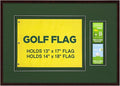 20''x29.5'' Golf Flag Frames for 13''x17'' and 14''x18'' Golf Flags Wood Photo Frame Collection Sport Collector Memorabilia for Retirement Birthday Gifts, Flag Not Included (Reddish Brown)
