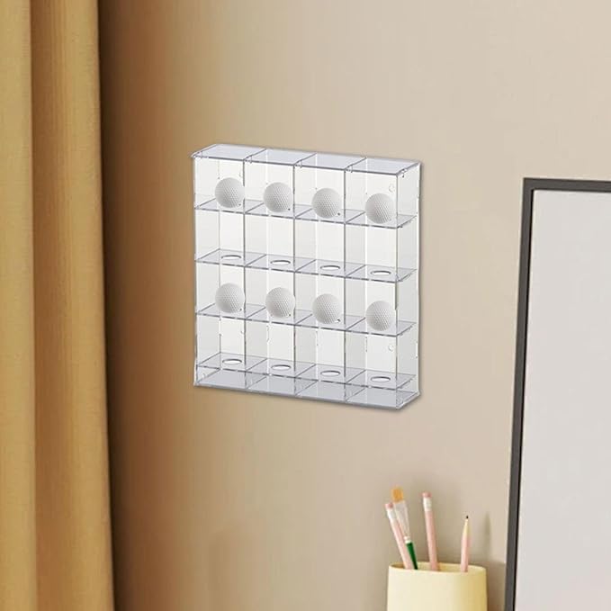 Acrylic Golf Ball Display Rack Storage Holder Case Collection Practical Gift Showcase Hanging Wall Mounted