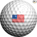 Golfdotz - USGA Rule Conforming Novelty Golf Ball Markers, Golf Ball Stickers for Marking Balls, No More Smearing from Stamps, Gifts for Golfers, Dads, and Retirees, (USA Collection; 32-Count)