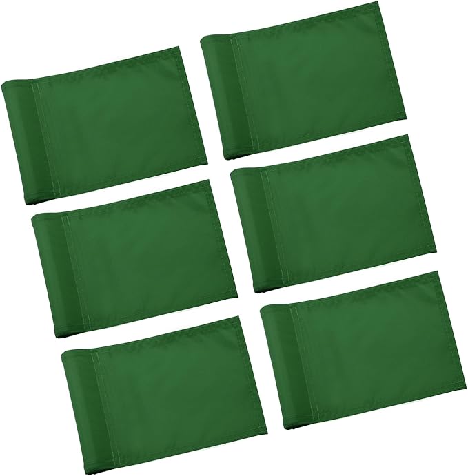 KINGTOP Solid Golf Flag All 8x6 Inch - 420D Nylon, Tube Inserted - Mini Putting Green Flags for Backyard Practice