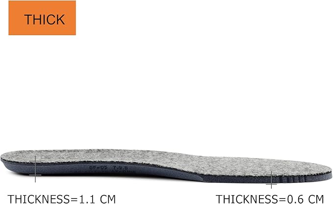 Thick Merino Wool Insoles for Men Fur Fleece Shoes Inserts Memory Foam Cushion Comfort Warm Sheepskin Insoles for Winter Snow Boots Slippers Grey 44EU,US11