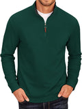 COOFANDY Men's Fleece Quarter Zip Pullover Long Sleeve Mock Neck Sweatshirt