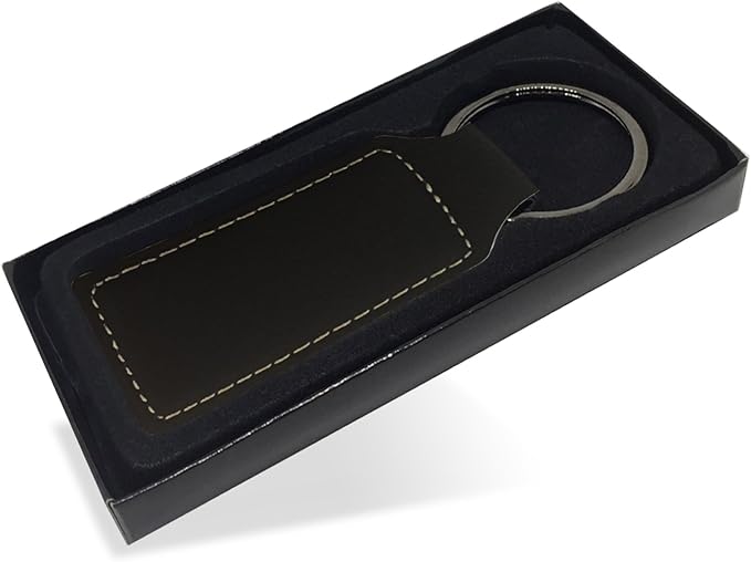 LaserGram Rectangle Keychain, Coat of Arms Germany, Personalized Engraving Included (Black with Gold)