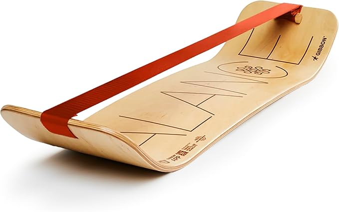 GIBBON SlackBoard - GiBoard Balance Board - Gift for Kids & Adults - 1 & 2 Line Options - Slackline Balance Trainer for Core Workouts, Standing Desk Exercise, Home Gym, Yoga & More