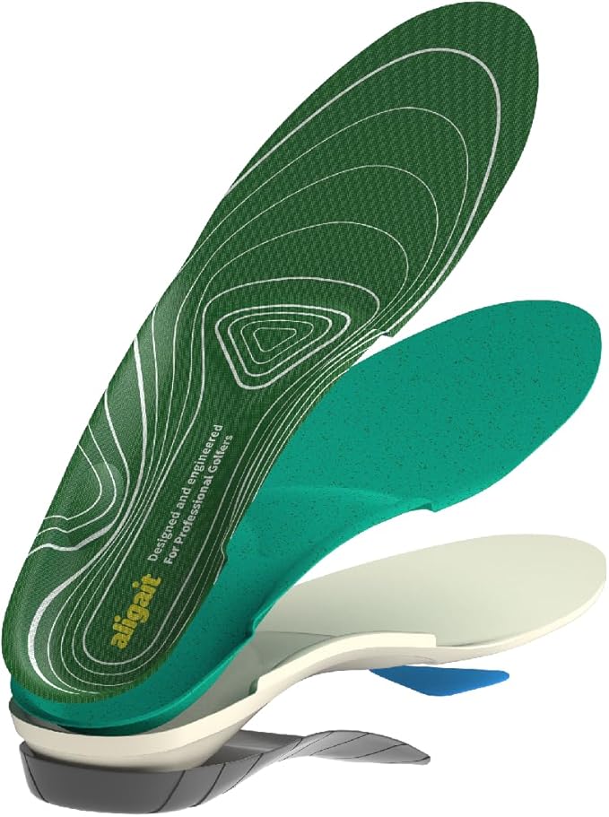 aligait Performance Golf Insoles: Increase Drive Distance, Enhance Swing Stability & Reduce Foot Fatigue (Large : US (M) 9~10.5 / (F) 10.5~12)