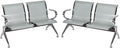 Kinfant Waiting Room Chairs - Reception Guest Bench for Airport Hospital Bank Salon Barber (Silver)