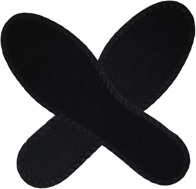 Happystep Cotton Terry Cloth Insoles, Barefoot Shoe Inserts, Sweat Absorption, Odor Control, Moisture-Wicking, Washable and Reusable, Zero Drop Shoe Insoles, 1 Pair Black and 1 Pair White (Men 12)