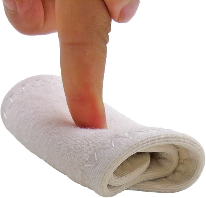 Happystep Cotton Terry Cloth Insoles, Barefoot Shoe Inserts, Sweat Absorption, Odor Control, Moisture-Wicking, Washable and Reusable, Zero Drop Shoe Insoles, 2 Pairs of White (Men Size 9)