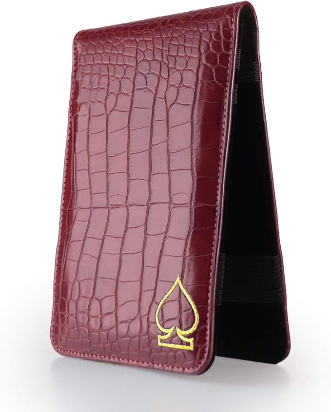 Craftsman Golf Crocodile Pattern Golf Scorecard Holder and Yardage Book Cover Case Protector Also Accept Custom Order with Your Name Stitched Customization Version