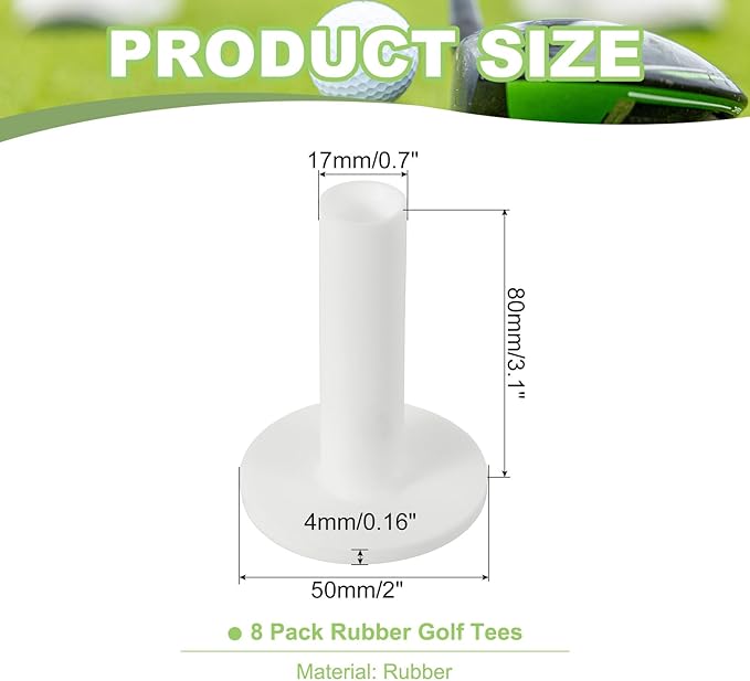 PATIKIL Rubber Golf Tee, Golf Practice Tees Training Driving Range Tee Stable Golf Ball Holder for Outdoor Indoor Hitting Mat