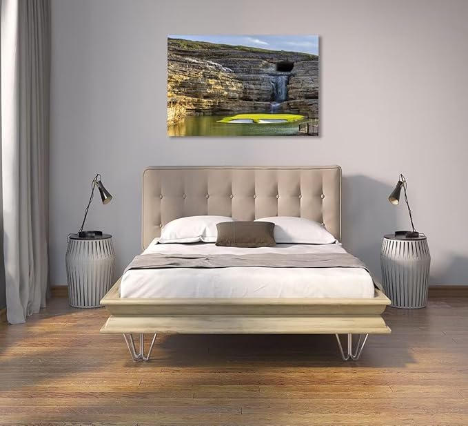 chenchenArt Payne's Valley Golf Course 19th Hole Wall Art for Living Room Bedroom Bathroom Home Decorations Golf Course Picture Poster Canvas Prints Modern Artwork Framed Ready to Hang(12''H x 16''W)