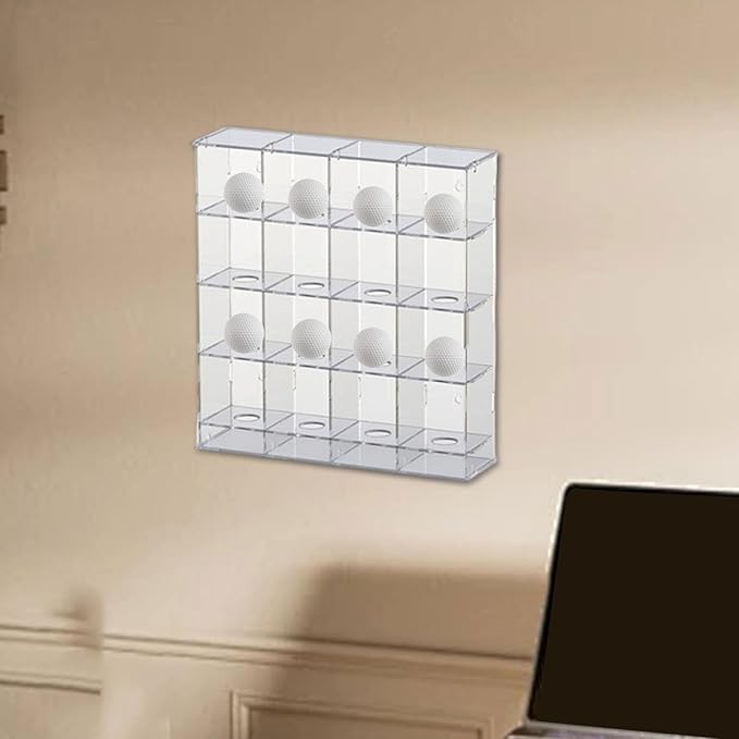 Acrylic Golf Ball Display Rack Storage Holder Case Collection Practical Gift Showcase Hanging Wall Mounted