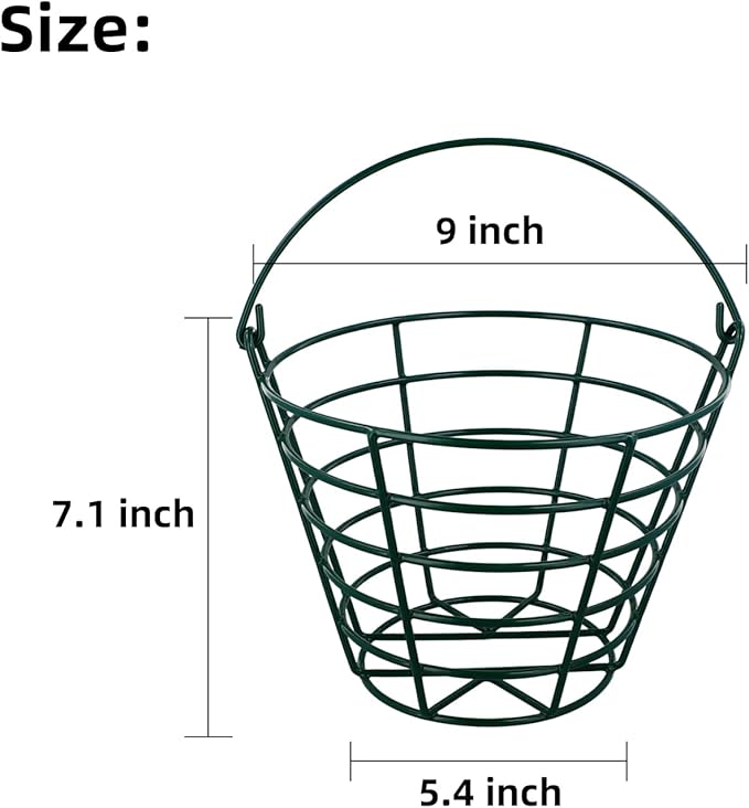 Roykaw Golf Ball Basket Bucket Container for 50 Balls,with Handle,Built to Last/Easy to Organize