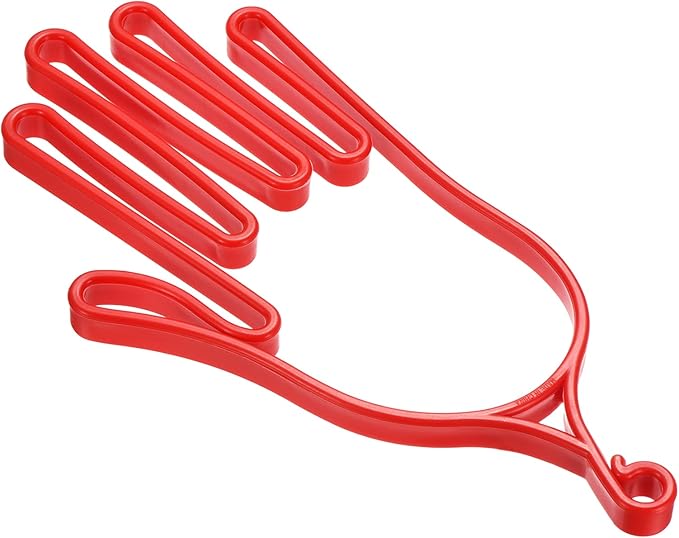 PATIKIL Golf Gloves Stretcher, 1 Pack Plastic Keeper Support Rack Holder Dryer Hanger Frame for Sports Gloves Maintenance, Red