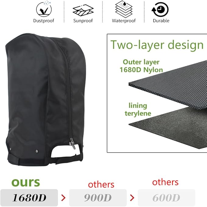 Golf Bag Cover/rain Cover Durable 1680D Nylon Waterproof and dust Cover fits Most 8.5-9 inch Golf Bag/Golf Stand Bag,Golf Gift for Man/Woman Golfers