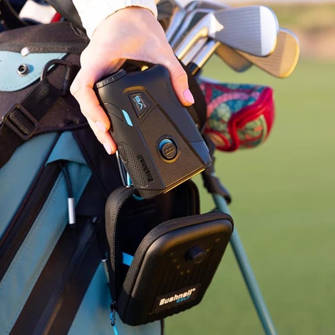 Bushnell Golf Tour V6 Shift Laser Rangefinder with Vice Balls | Slope Compensation, PinSeeker, Magnetic Mount, 1300 YD Range, 6X Magnification | Signature Series Golf Towel